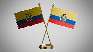 Table  Flag  of Ecuador 3D