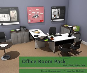 package desk chairs c4d