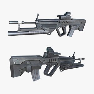 10-TAR21-gun model 3d game ready model Low-poly 3D model 3D