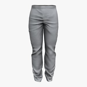 Men Gray Golfer Stretch Sports Pants 3D model