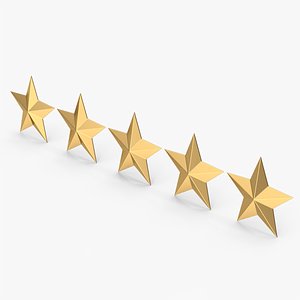 Gold Five Stars Rating 3D model