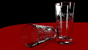 3D glass cup