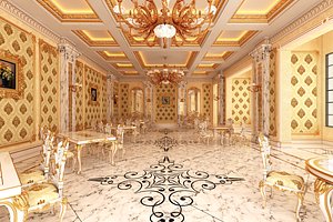 Classic Restaurant Interior Design White