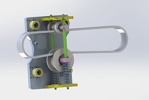 3D belt tightening pulley model