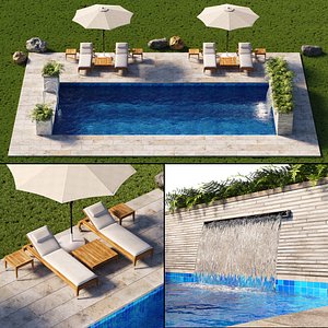 The Swimming Pool With lounge Area