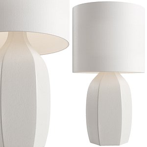Crate and Barrel Amaryllis Small White Ceramic Table Lamp