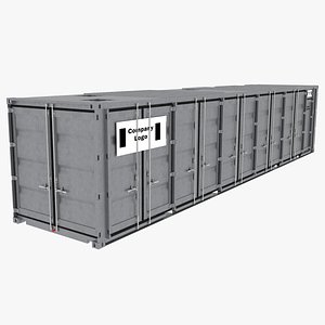 3D model Industrial Safety Shipping Container with Side doors - Electrical Room - Firefighting - Blast Hatch