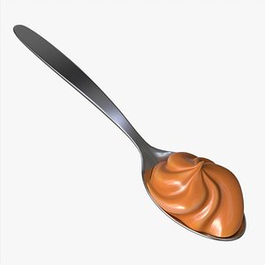 Metal Tea Spoon with Melted Caramel
