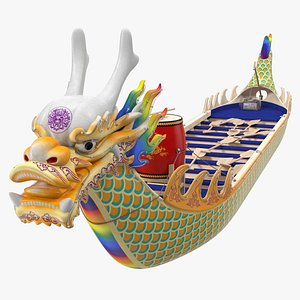 3D traditional dragonboat dragon boat racing
