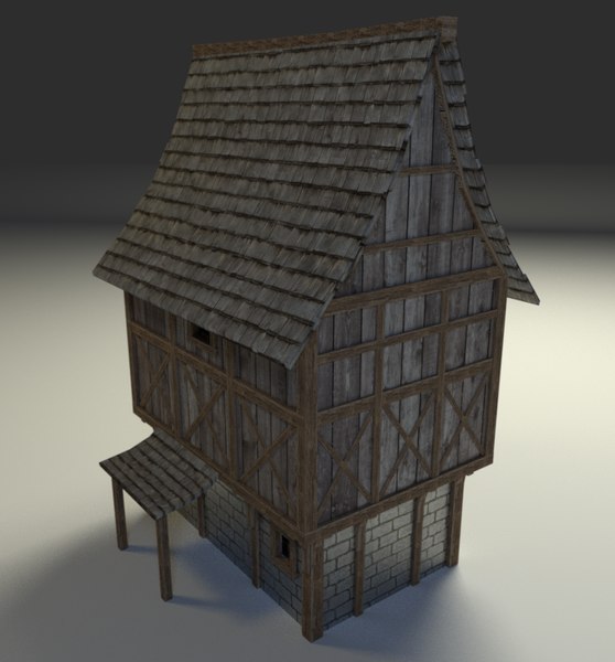 3d model small fantasy medieval house