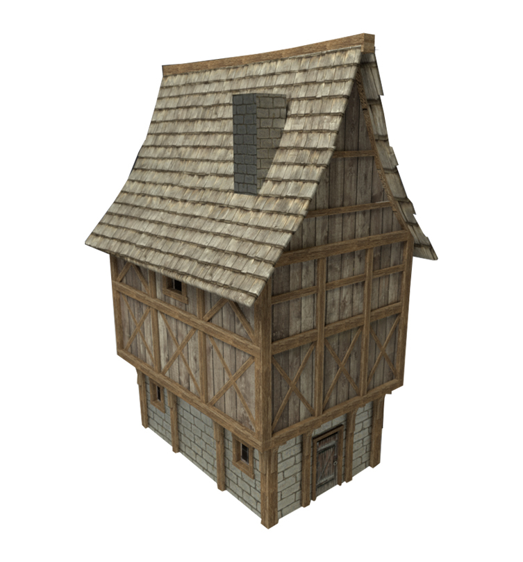 3d Model Small Fantasy Medieval House