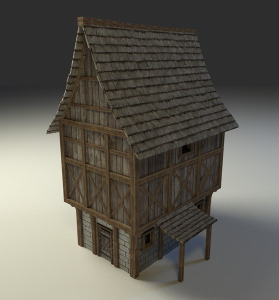 3d model small fantasy medieval house