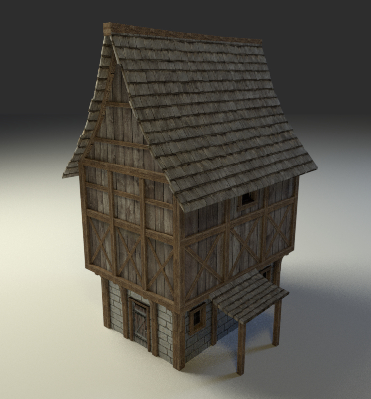 3d model small fantasy medieval house