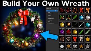 3D Christmas Wreath Asset Pack model