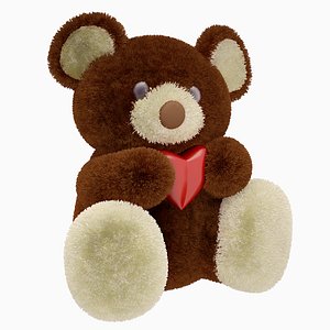 teddy bear fur 3D