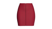 Girls Front-Zip Bodycon Mini Skirt