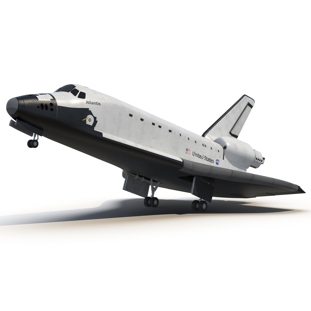 Space Shuttle Atlantis Rigged 3D Model 3D model preview