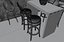 rustic chair table blender model