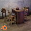 rustic chair table blender model