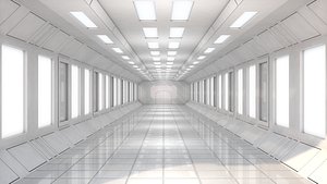 3D 4 Sci Fi Corridor  Sets model