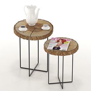 coffee tables slabs 3D