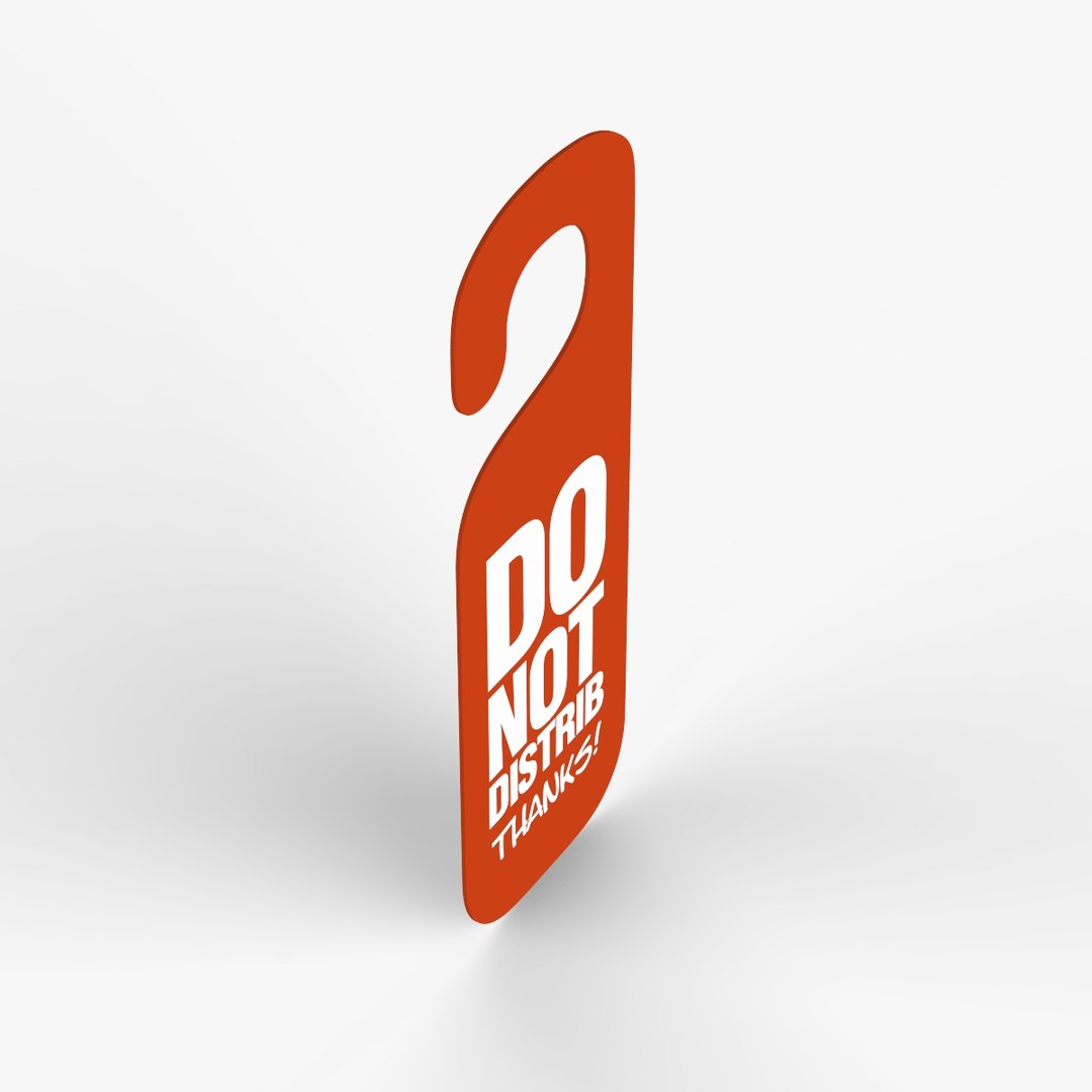 3D distrib sign model | 1148345 | TurboSquid
