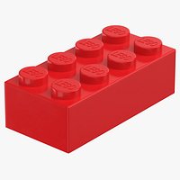 Lego Brick 2x4 Bright Red