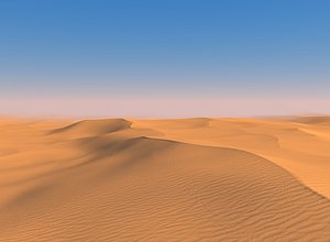 3D desert sand landscape terrain model