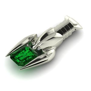 3d model crayfish pendant