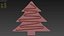 Christmas tree-shaped gingerbread cookie 2 3D