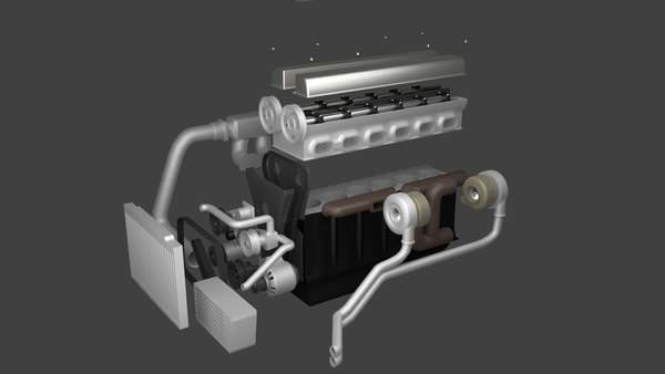 3D 2jz inspired i-6 - TurboSquid 1915551