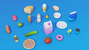 Low Poly Food Pack FREE