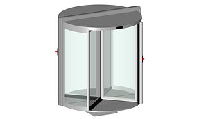 3D Revolving Door Family Revit