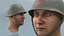 3D WW2 Red Army SSh-39 Steel Helmet on Head