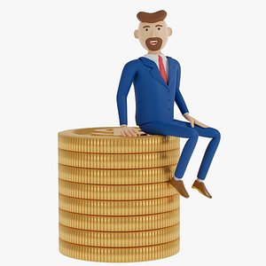 3D Business man cartoon