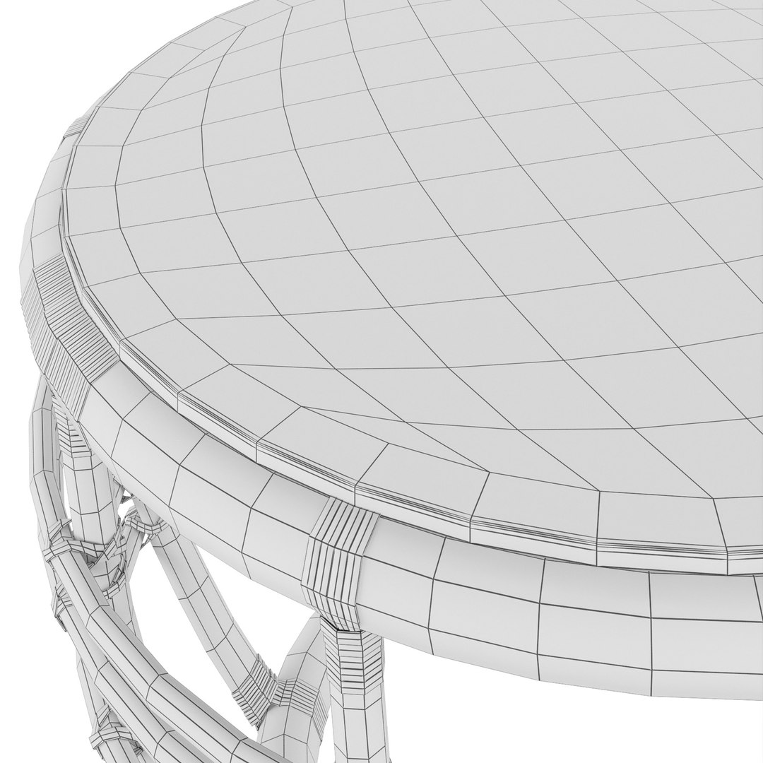 Savannah Rattan Round Coffee Table 3D TurboSquid 2071535