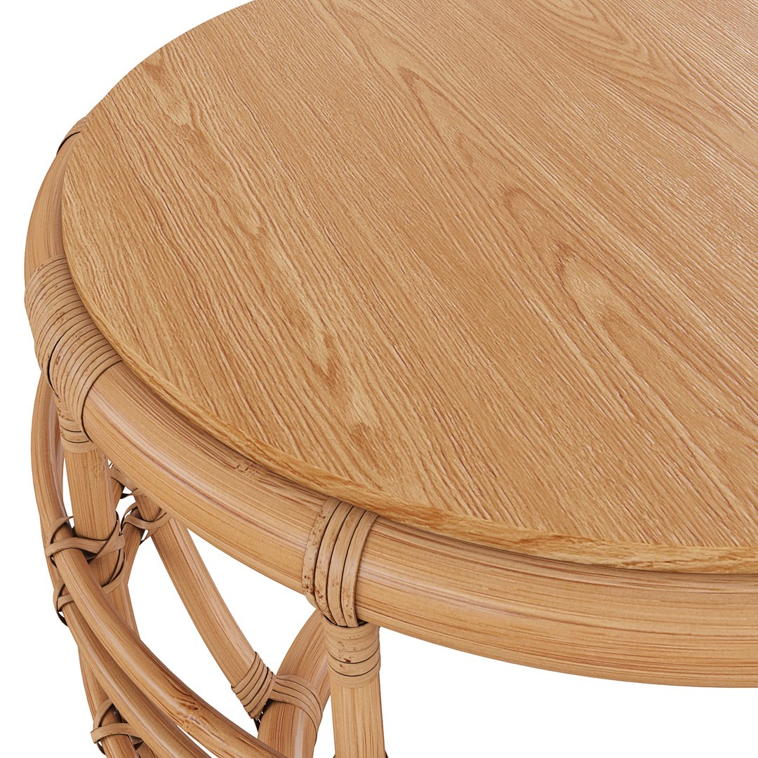 Savannah Rattan Round Coffee Table 3D TurboSquid 2071535