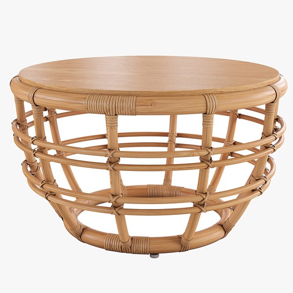 Savannah Rattan Round Coffee Table 3D 모델 TurboSquid 2071535