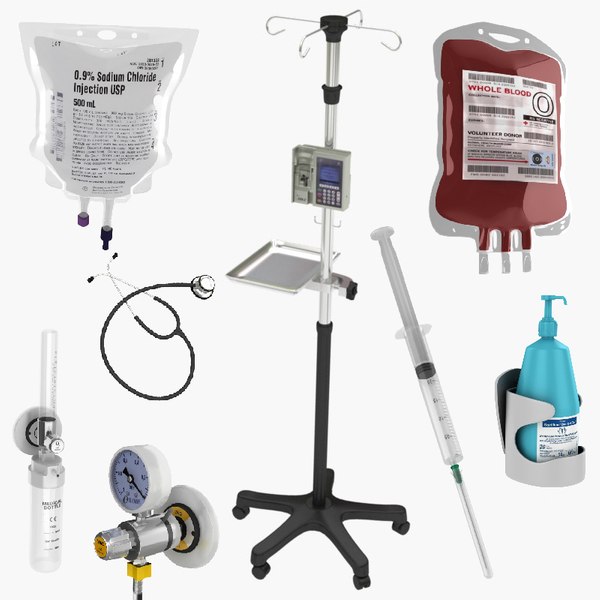 3D medical equipment syringe model