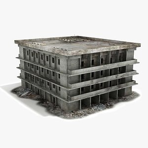 3ds max ruined destroyed building war