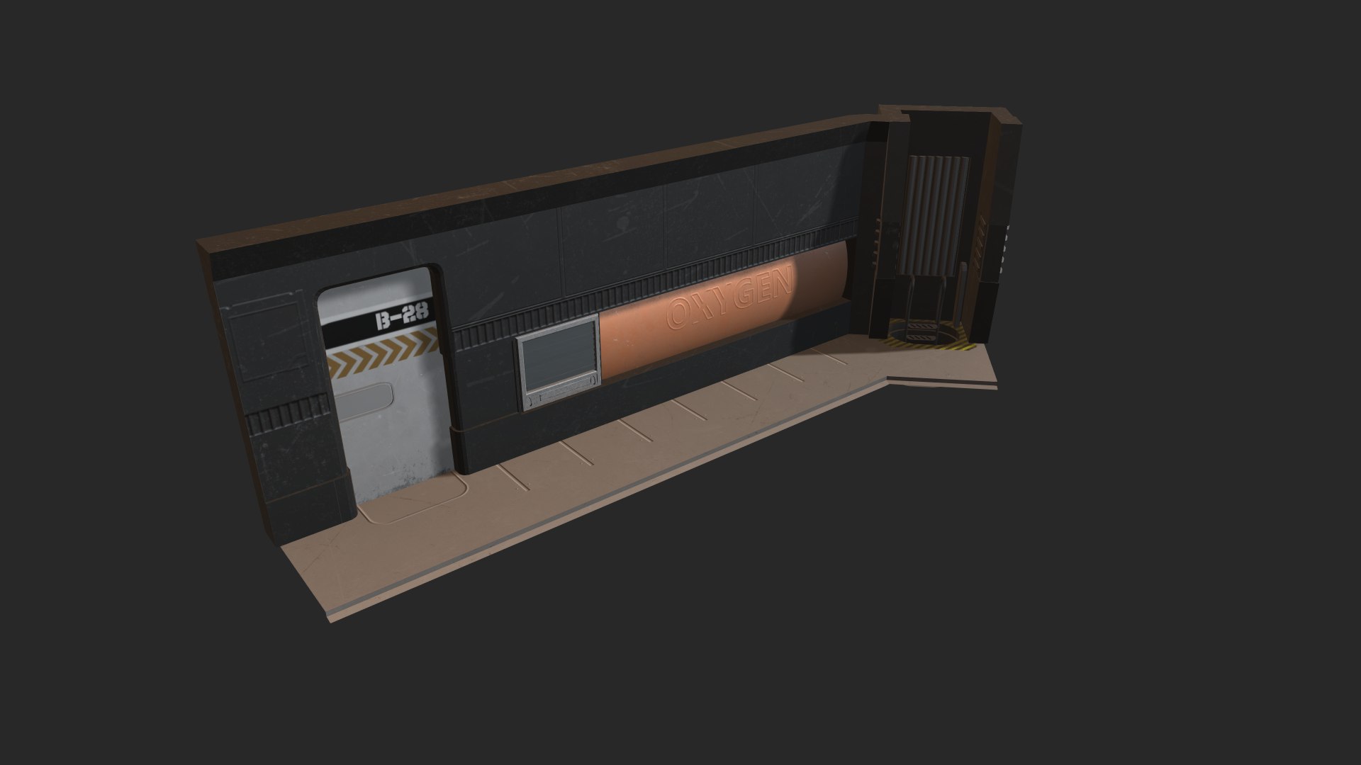 3d obj spaceship interior
