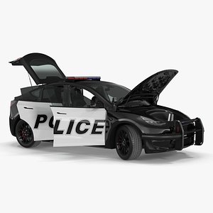Police Tesla Model Y Rigged model