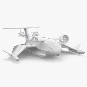 Flying Ship Concept White Color