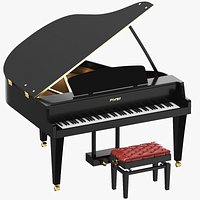 Detailed Grand Piano