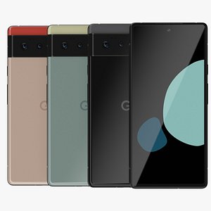 3D model Google Pixel 6 All Colors