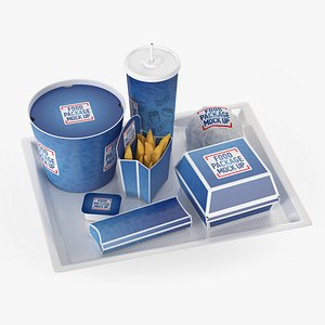 Tray with Fast Food