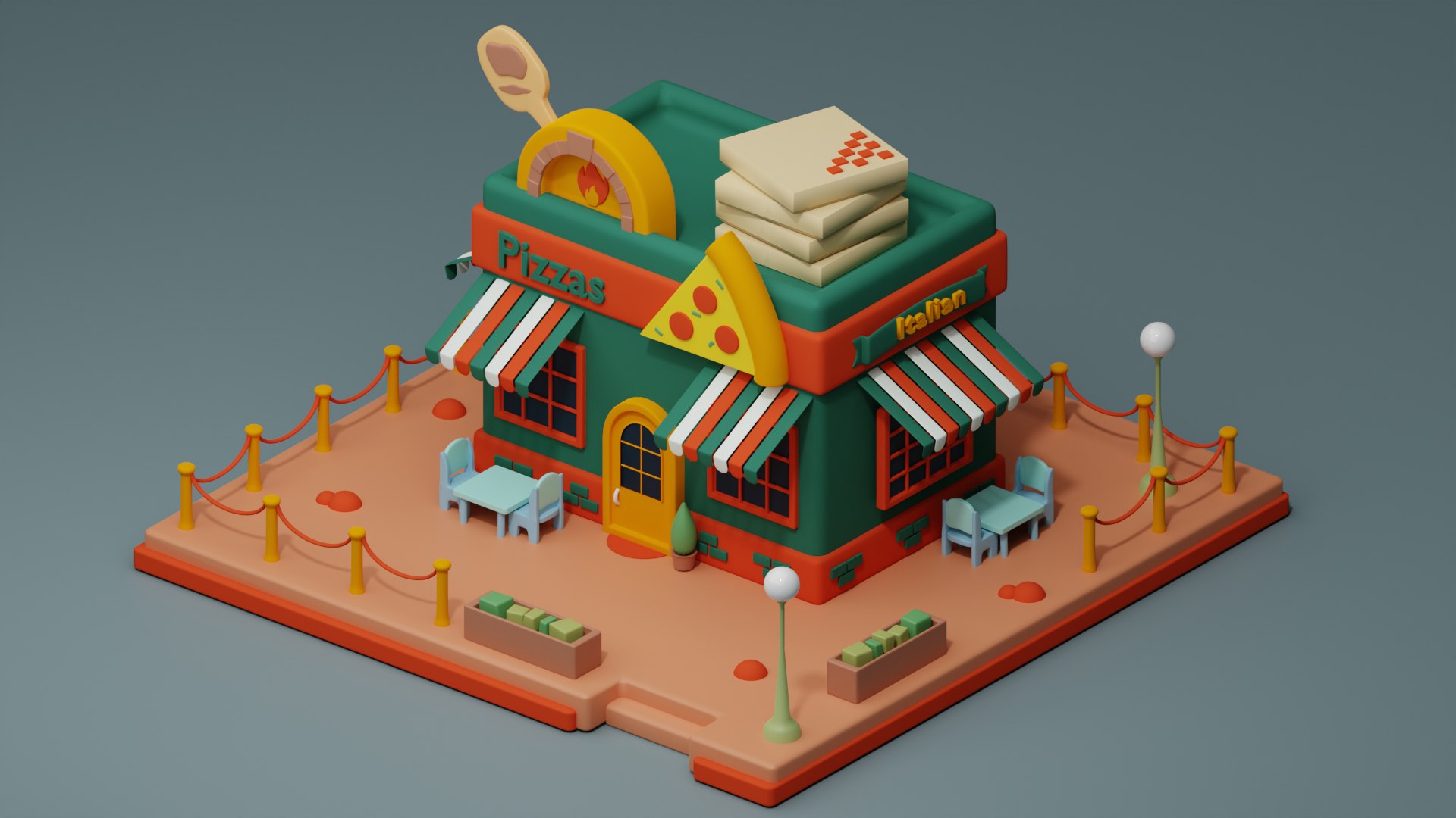 3D Pizzas - TurboSquid 2155091