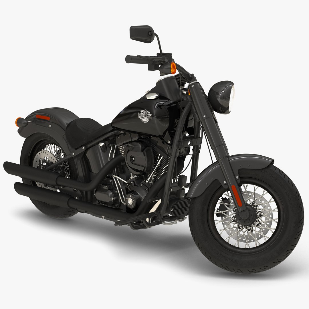 Harley Davidson Softail Slim 2016 Rigged 3D model preview