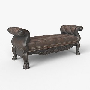 3D model Antique Victorian Bench