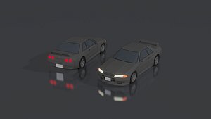 Low poly Nissan Skyline GT-R VIII R32